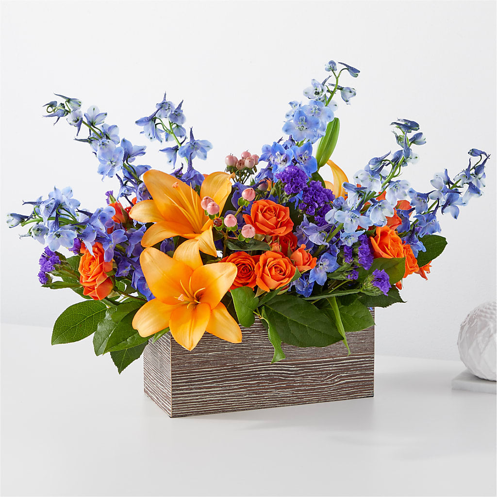 Radiant Citrus Box Bouquet – Nicholasville Florist, Nicholasville KY