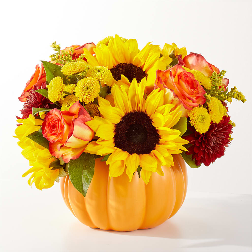 Golden Gourd Pumpkin Bouquet – Nicholasville Florist, Nicholasville KY