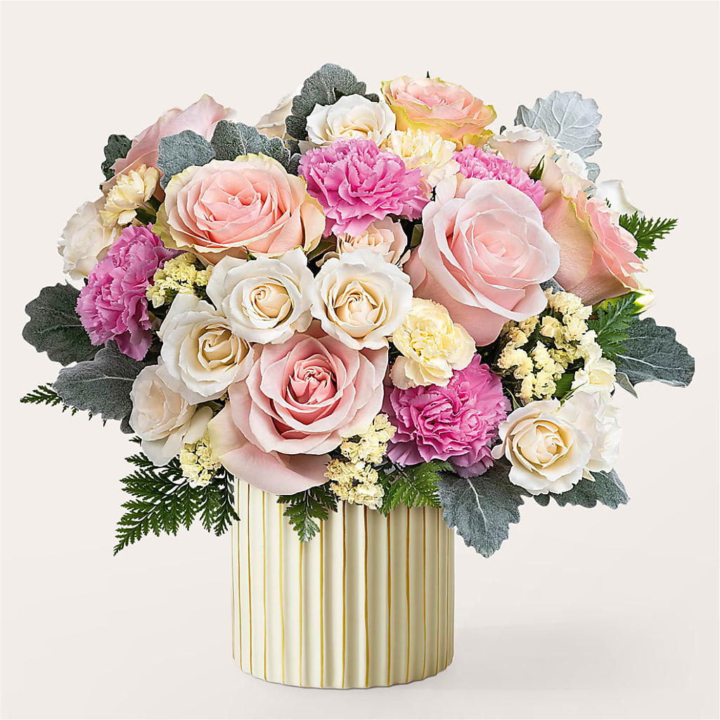 Blissful Moments Bouquet with Ivory Vase – Nicholasville Florist, Nicholasville KY