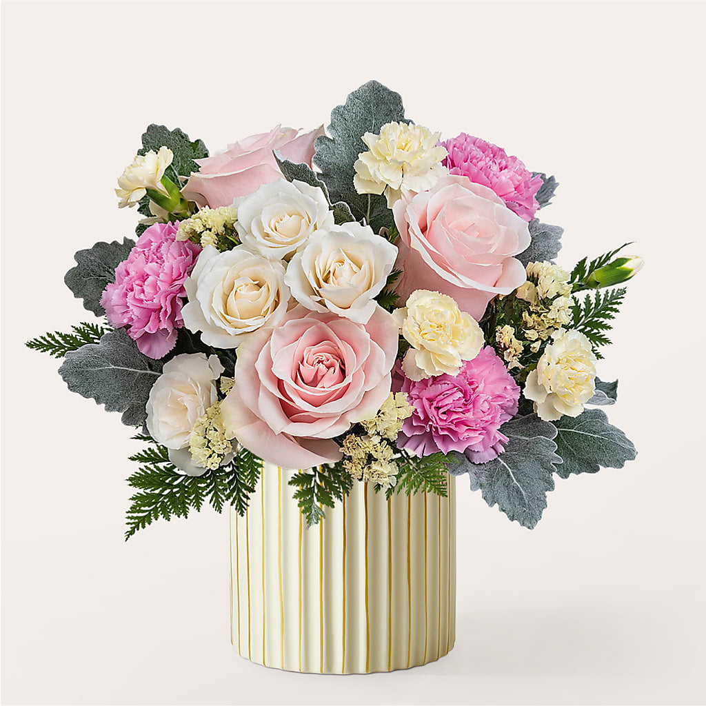 Blissful Moments Bouquet with Ivory Vase – Nicholasville Florist, Nicholasville KY