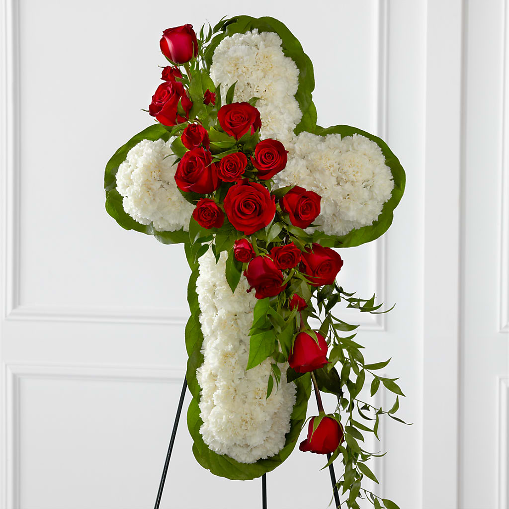 Floral Cross Easel – Nicholasville Florist, Nicholasville KY