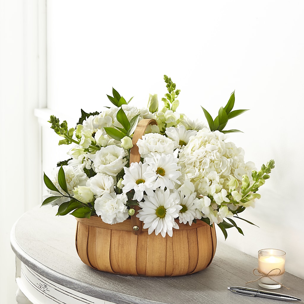 Pure Ivory Basket – Nicholasville Florist, Nicholasville KY