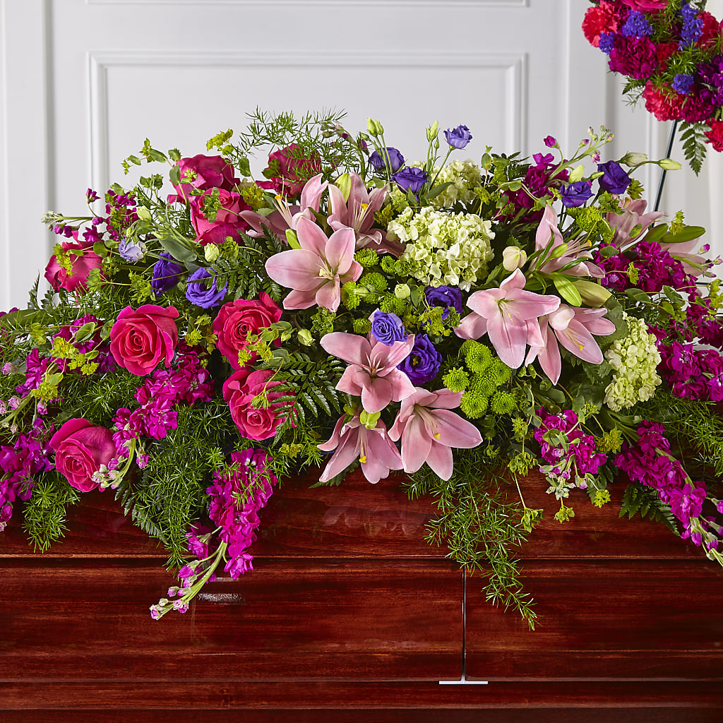 Radiant Tribute Casket Spray – Nicholasville Florist, Nicholasville KY