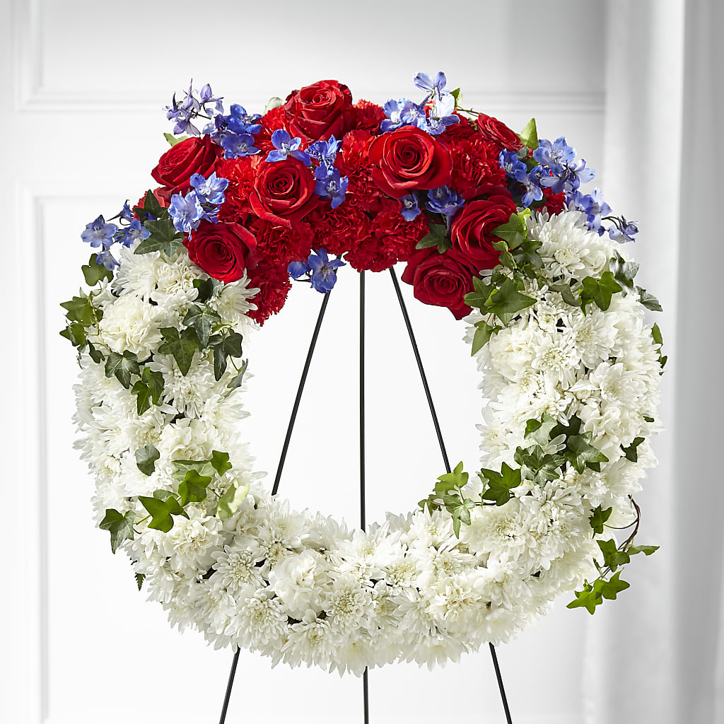 Patriotic Passion Wreath – Nicholasville Florist, Nicholasville KY