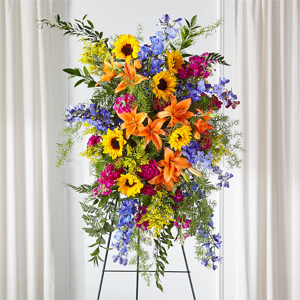 Sunlit Memories Standing Spray (Standard) – Nicholasville Florist, Nicholasville KY