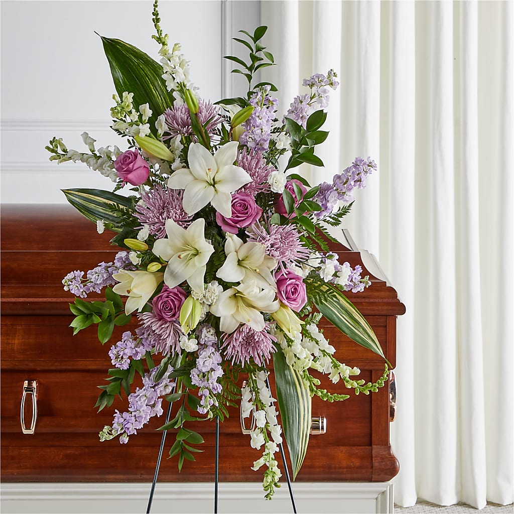 Grateful Hearts Standing Spray – Nicholasville Florist, Nicholasville KY
