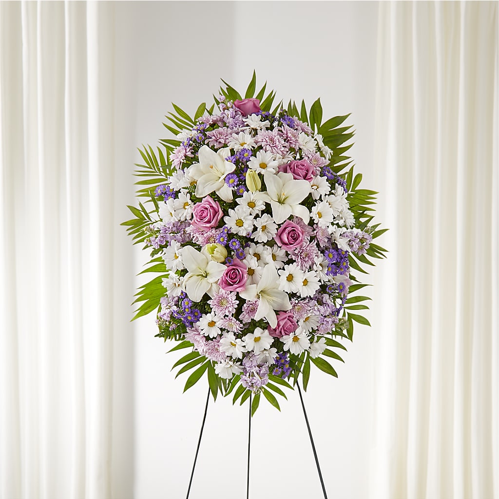 Surrounded by Love Standing Spray – Nicholasville Florist, Nicholasville KY