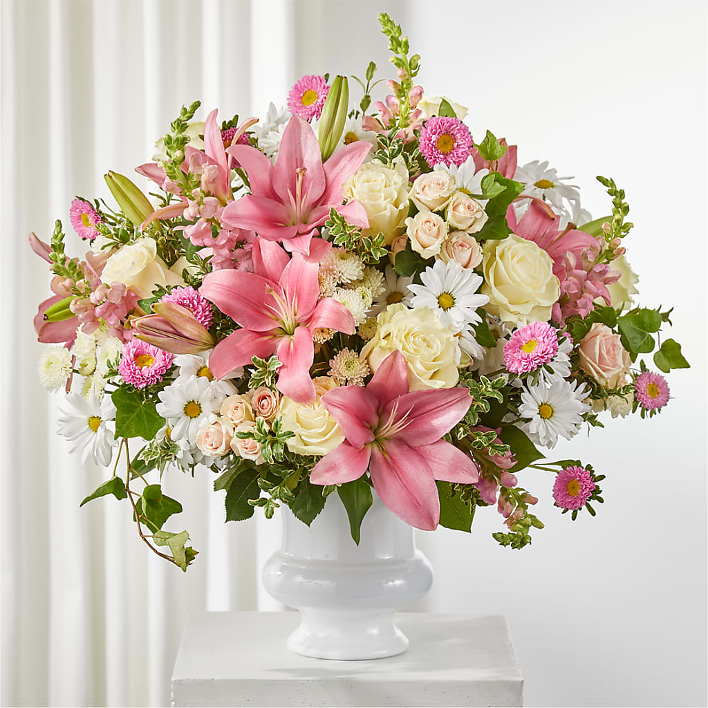 Empathetic Blooms Urn Arrangement – Nicholasville Florist, Nicholasville KY