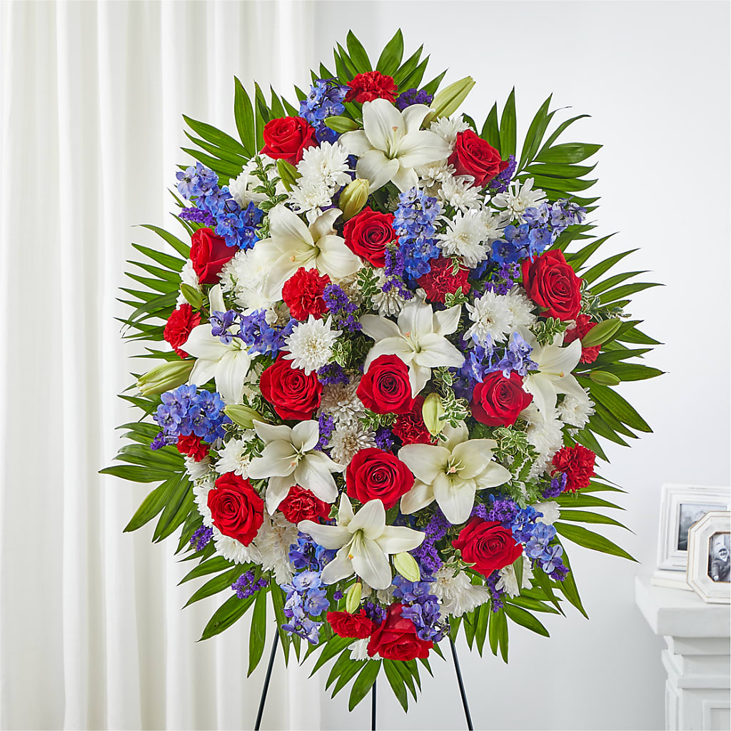 Cherished Service Standing Spray – Nicholasville Florist, Nicholasville KY