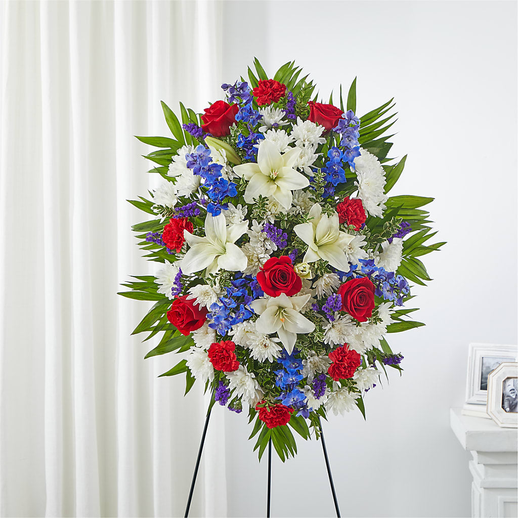 Cherished Service Standing Spray – Nicholasville Florist, Nicholasville KY