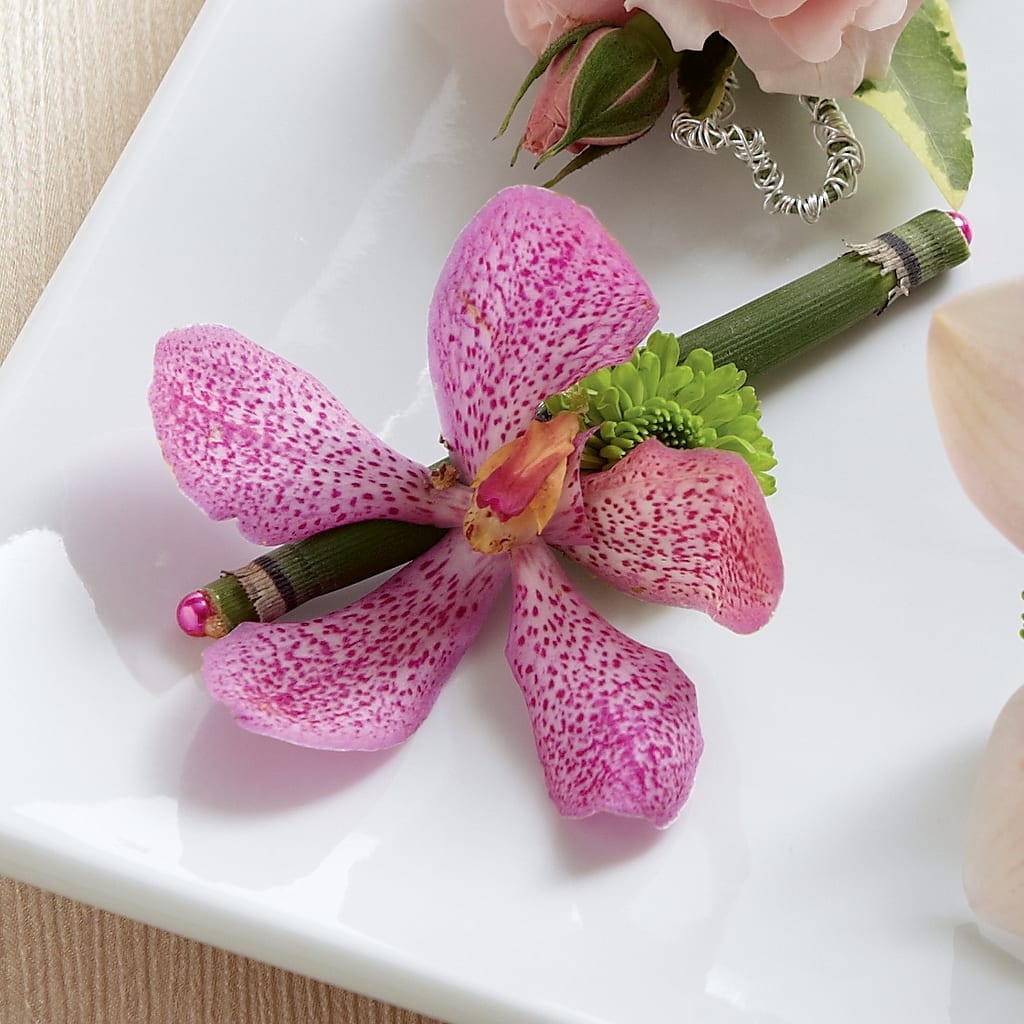 Pink Mokara Boutonniere – Nicholasville Florist, Nicholasville KY