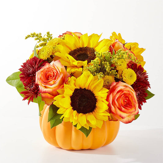 Golden Gourd Pumpkin Bouquet –  Nicholasville Florist, Nicholasville KY