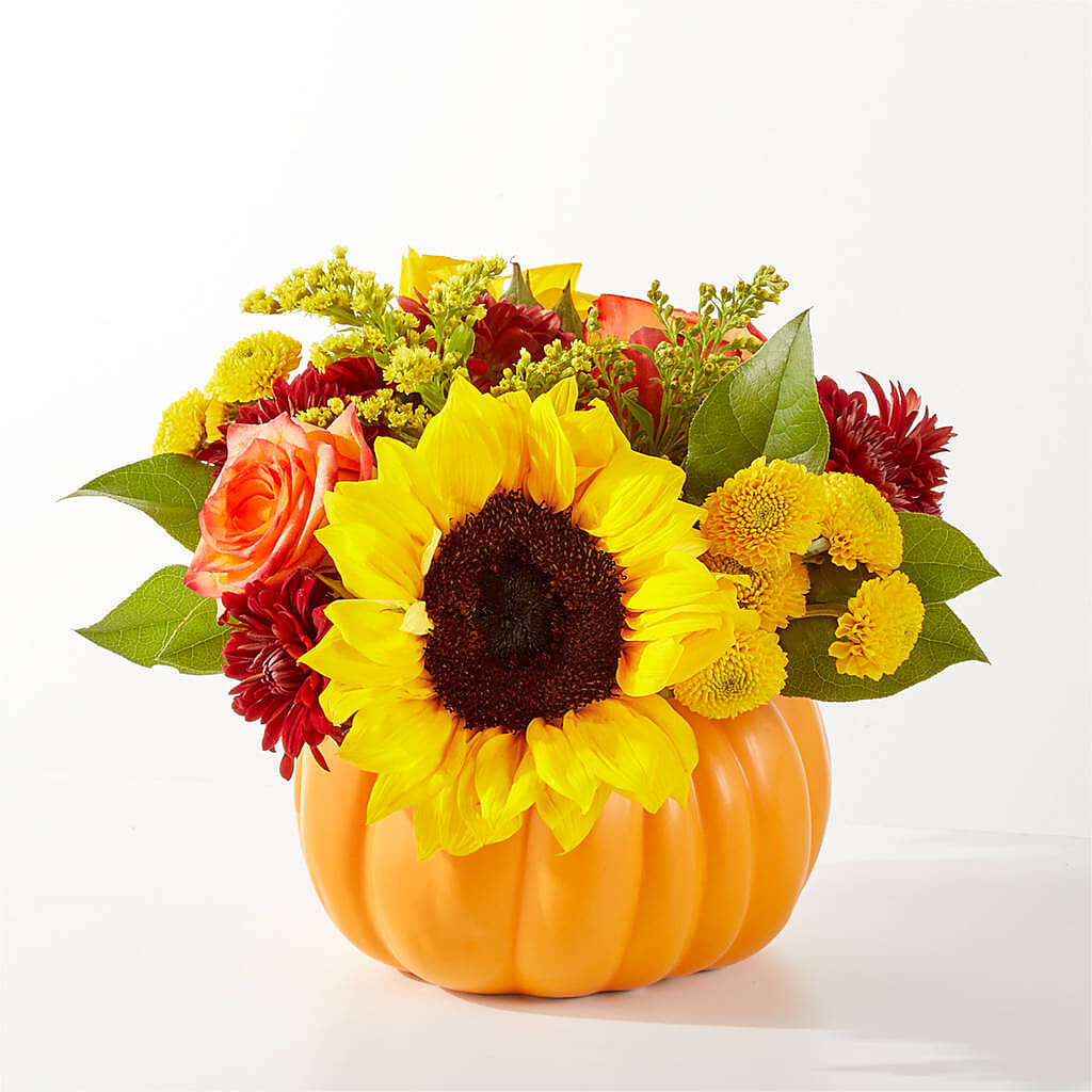 Golden Gourd Pumpkin Bouquet –  Nicholasville Florist, Nicholasville KY