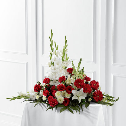 Crimson & White Arrangement –  Nicholasville Florist, Nicholasville KY