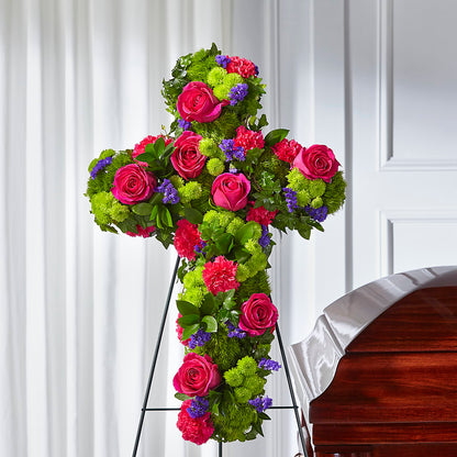 Tribute Rose Floral Cross –  Nicholasville Florist, Nicholasville KY
