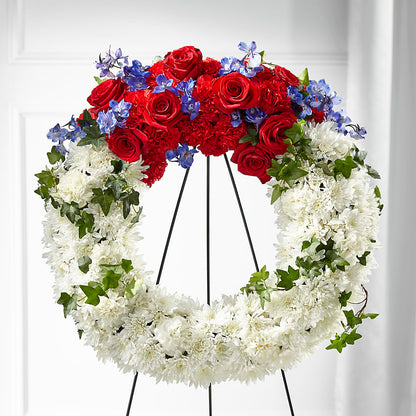 Patriotic Passion Wreath –  Nicholasville Florist, Nicholasville KY