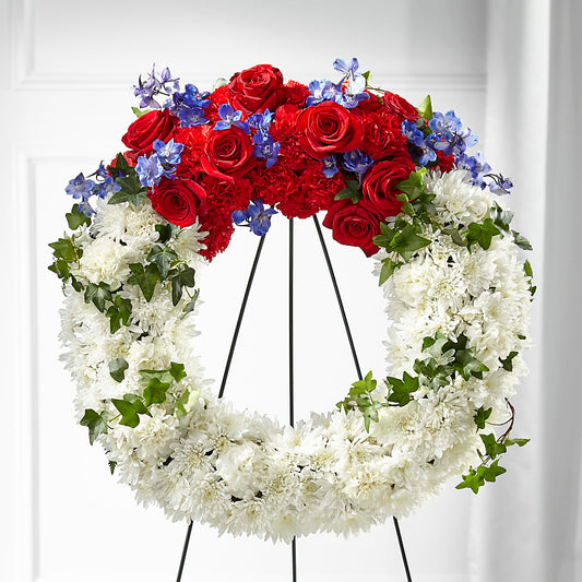 Patriotic Passion Wreath –  Nicholasville Florist, Nicholasville KY