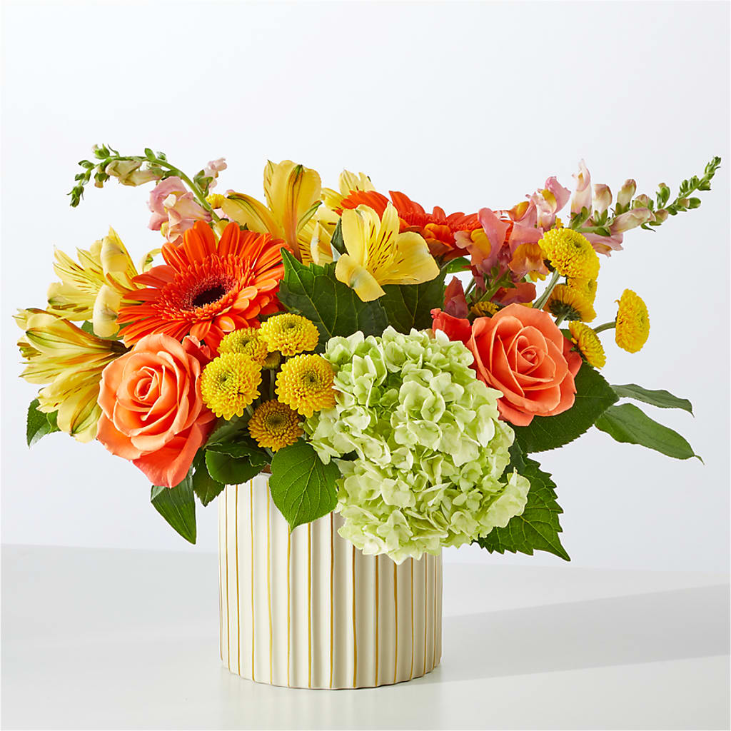 Autumn Sunshine Bouquet with Ivory Vase –  Nicholasville Florist, Nicholasville KY