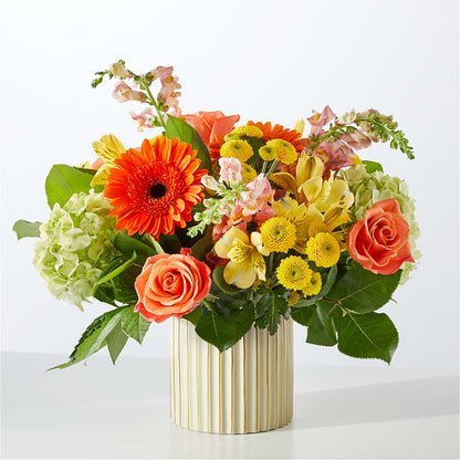 Autumn Sunshine Bouquet with Ivory Vase –  Nicholasville Florist, Nicholasville KY