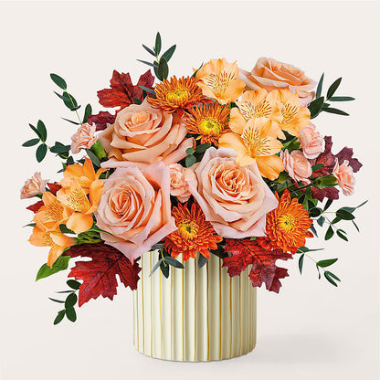 Spiced Latte Bouquet with Ivory Vase –  Nicholasville Florist, Nicholasville KY