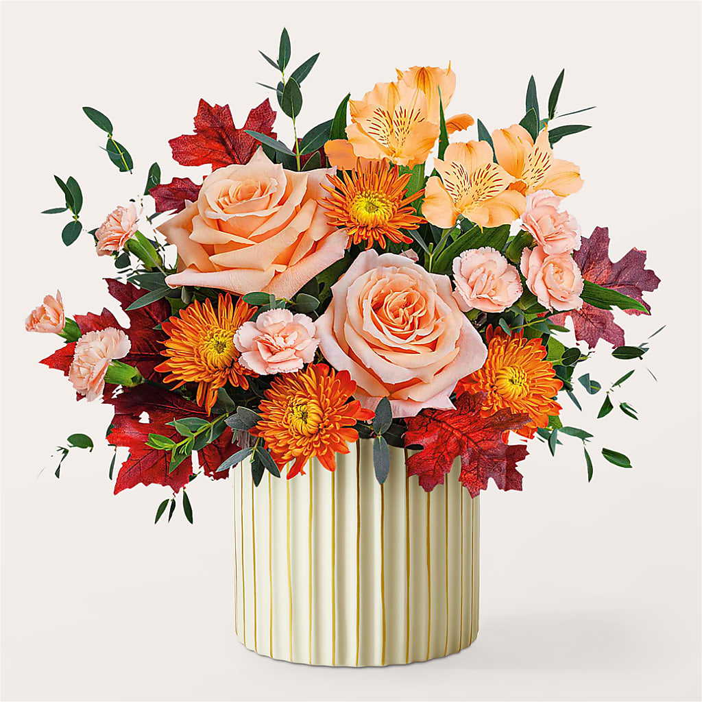 Spiced Latte Bouquet with Ivory Vase –  Nicholasville Florist, Nicholasville KY
