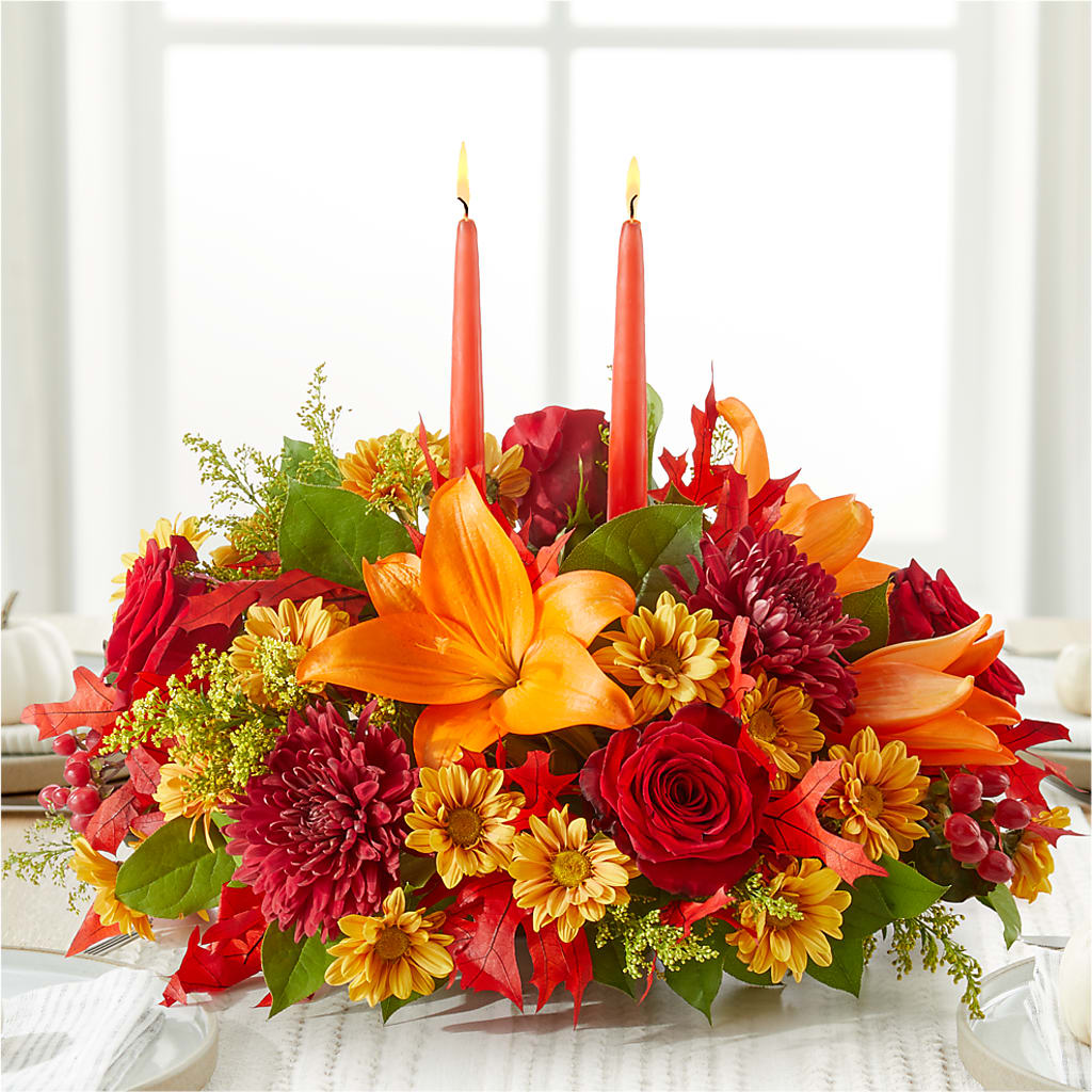 Autumn's Embrace Centerpiece –  Nicholasville Florist, Nicholasville KY