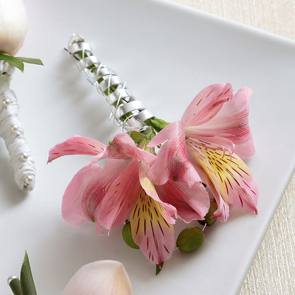Pink Peruvian Lily Boutonniere –  Nicholasville Florist, Nicholasville KY