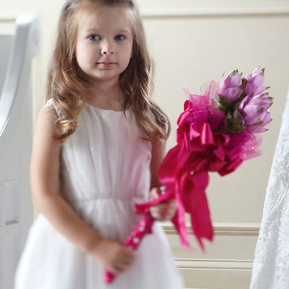 Sparkle Pink Flower Girl Bouquet –  Nicholasville Florist, Nicholasville KY